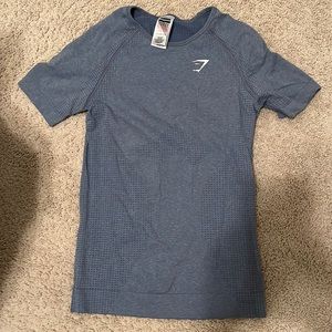 Light blue tight fitted gym shark shirt size MEDIUM (Vital Seamless 2.0 Tshirt)